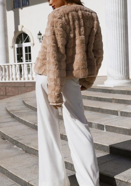 Farrah Faux Fur Crop Jacket